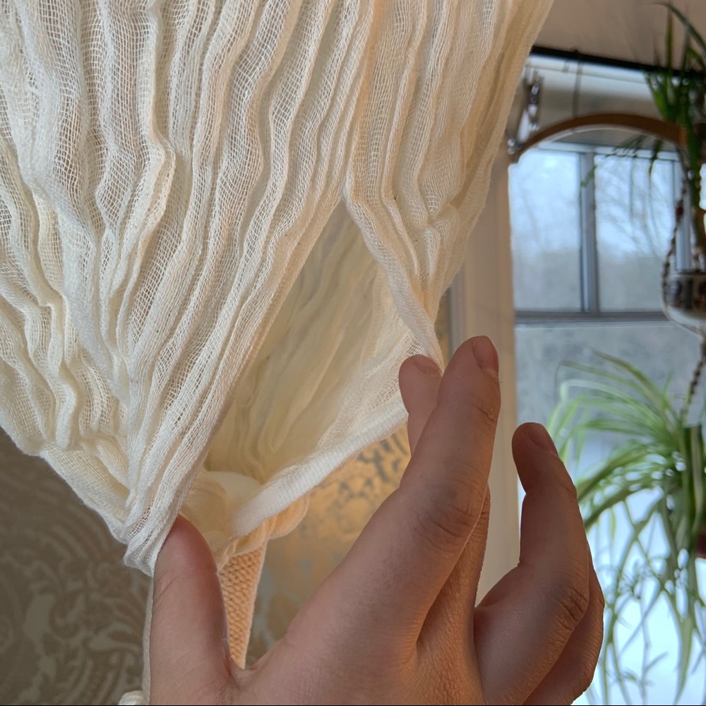 Boho Cotton White Minimalist Wall Decor Lantern - Picture 5 of 8
